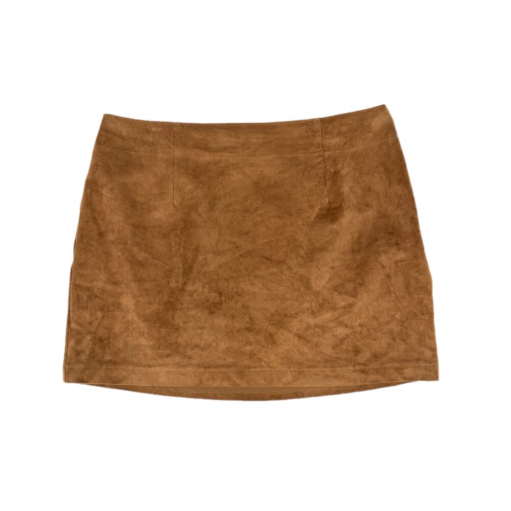 Abercrombie & Fitch Suede Mini Skirt in Caramel Brown